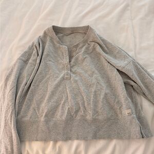 Vuori Gray Henley Sweatshirt